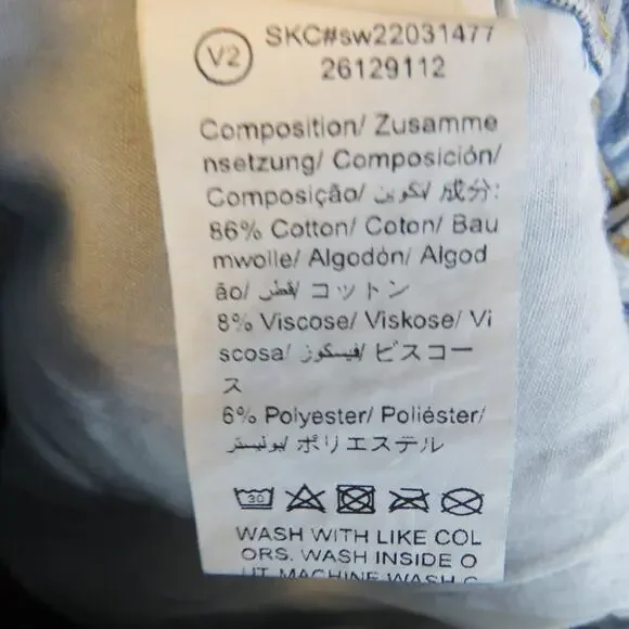 Shein Light Wash High Rise Straight Leg Mom Jeans Ripped Knee Large 30" - Picture 9 of 10